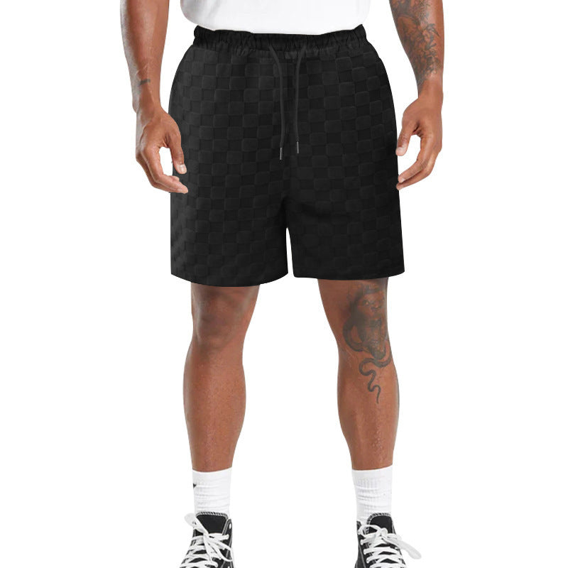 Loose-Fit Checkerboard Plaid Shorts for Casual Active Days-Theone Apparel