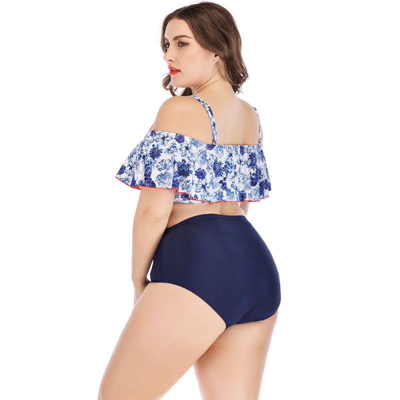 Printed Plus-Size One-Piece Swimsuit for Effortless Summer Chic-Theone Apparel
