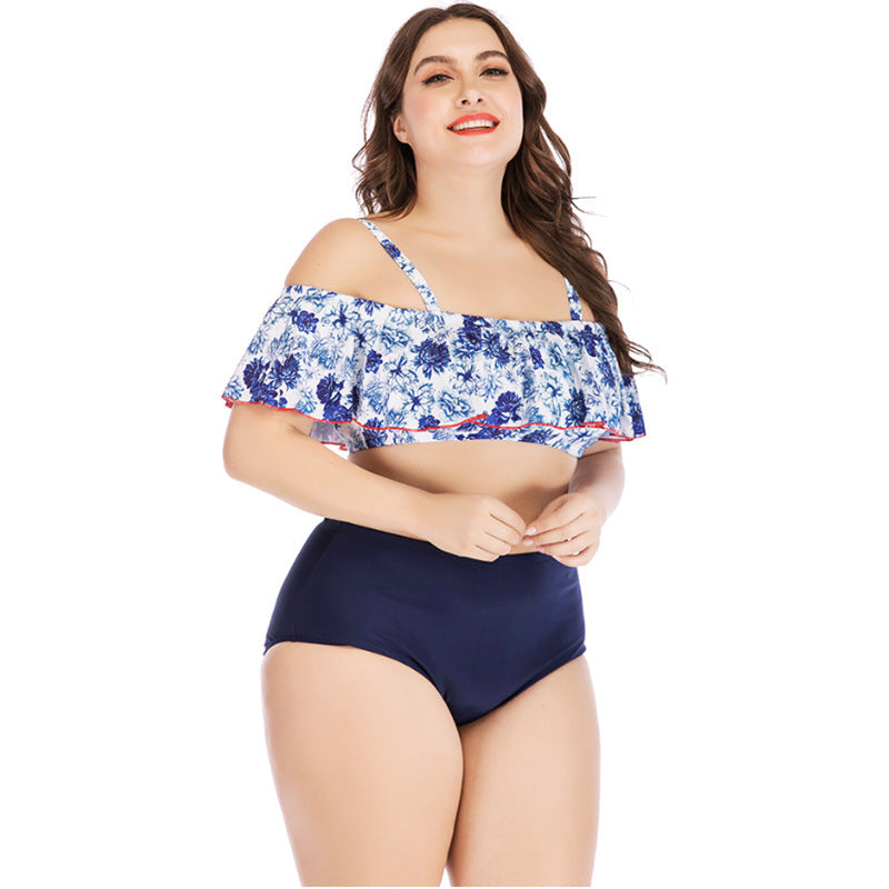 Printed Plus-Size One-Piece Swimsuit for Effortless Summer Chic-Theone Apparel