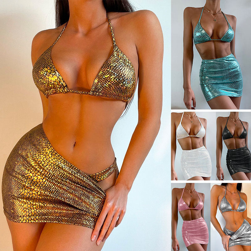 Women's Two Piece Mini Skirt and Bra Set-Theone Apparel