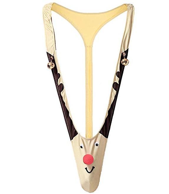 Sexy Raindeer Mankini With Suspenders-Theone Apparel