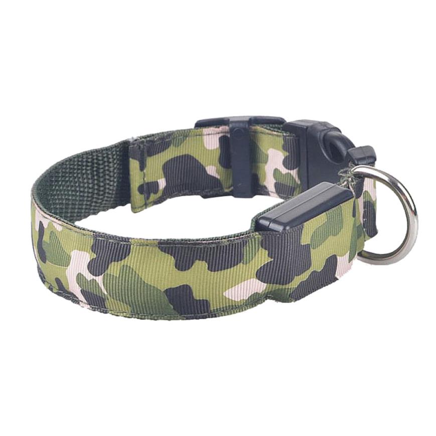 Camouflage Luminous Dog Collar For Night Safety