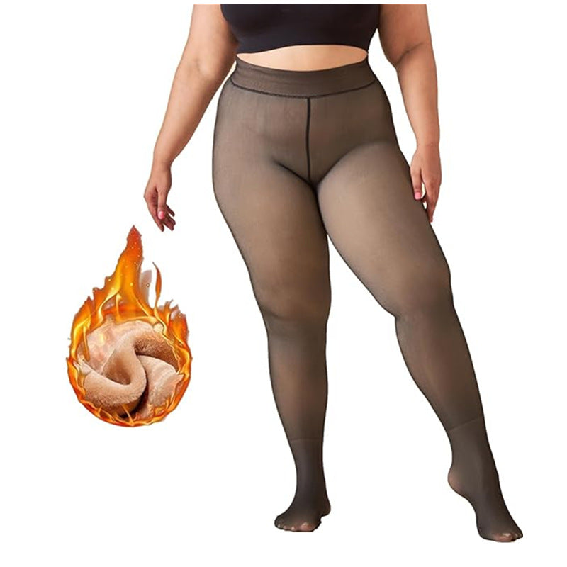 Black See-through Women's Fleece Lining Romper