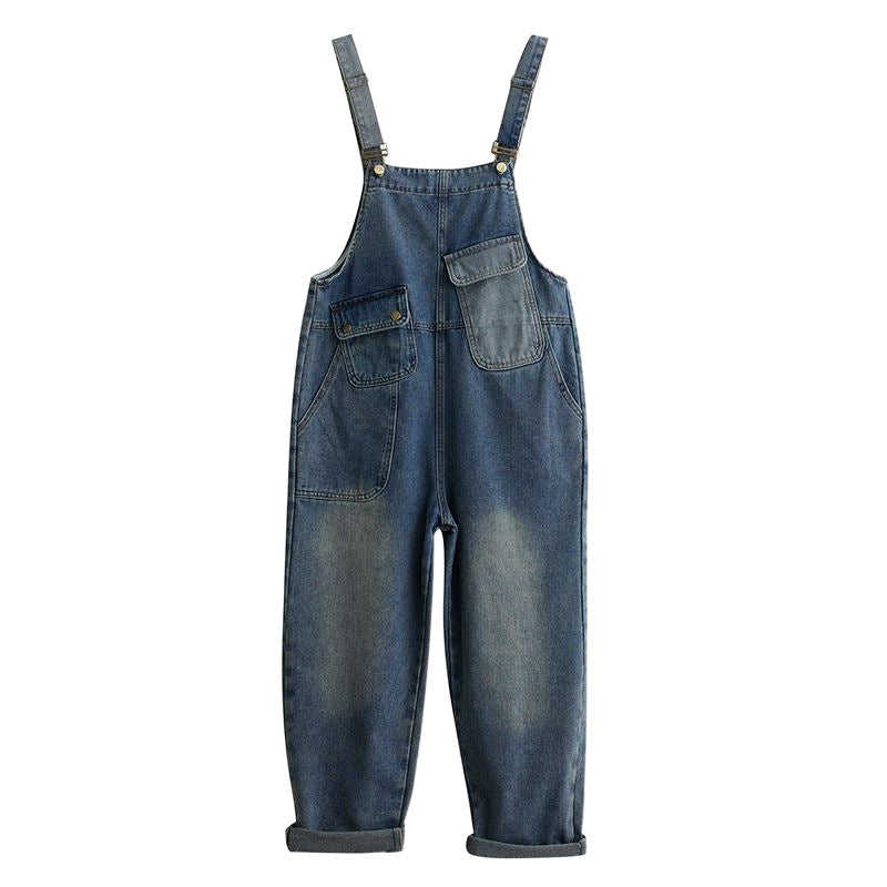 Women's Casual Plus-size Versatile Loose Denim Overalls