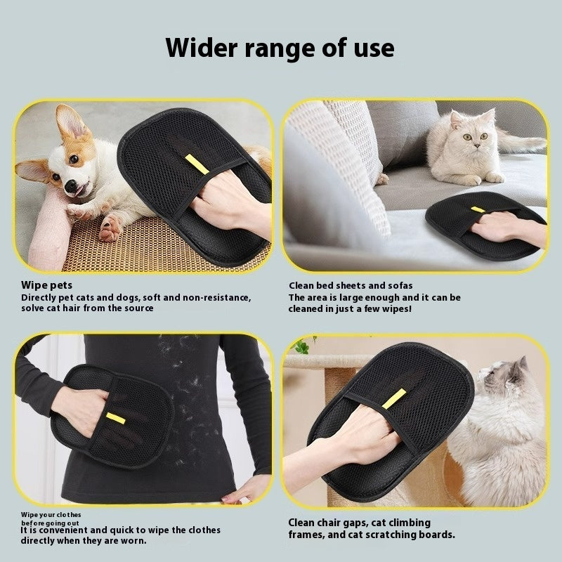 Pet Hair Remover Mitt Glove For Grooming And Deshedding