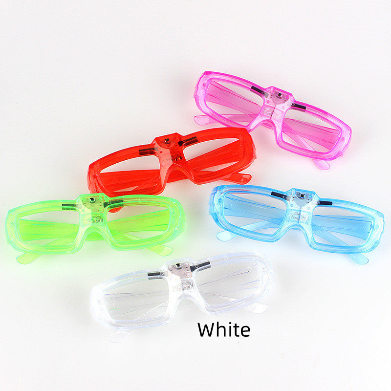 Light-Up Glowing LED Plastic Glasses for Party Favors and Photo Booth Props