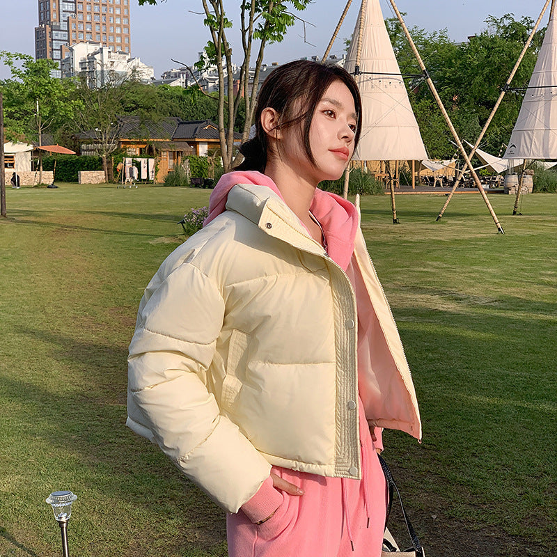 Women's New Short Jacket With Stand-up Collar For Petite