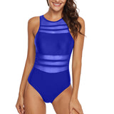 Women's One Piece Swimsuit with Mesh Cutouts