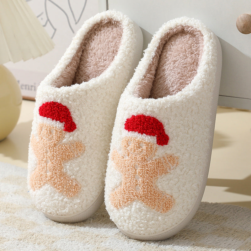 Fleece Lined Soft Slip On Closed Toe House Shoes for Christmas