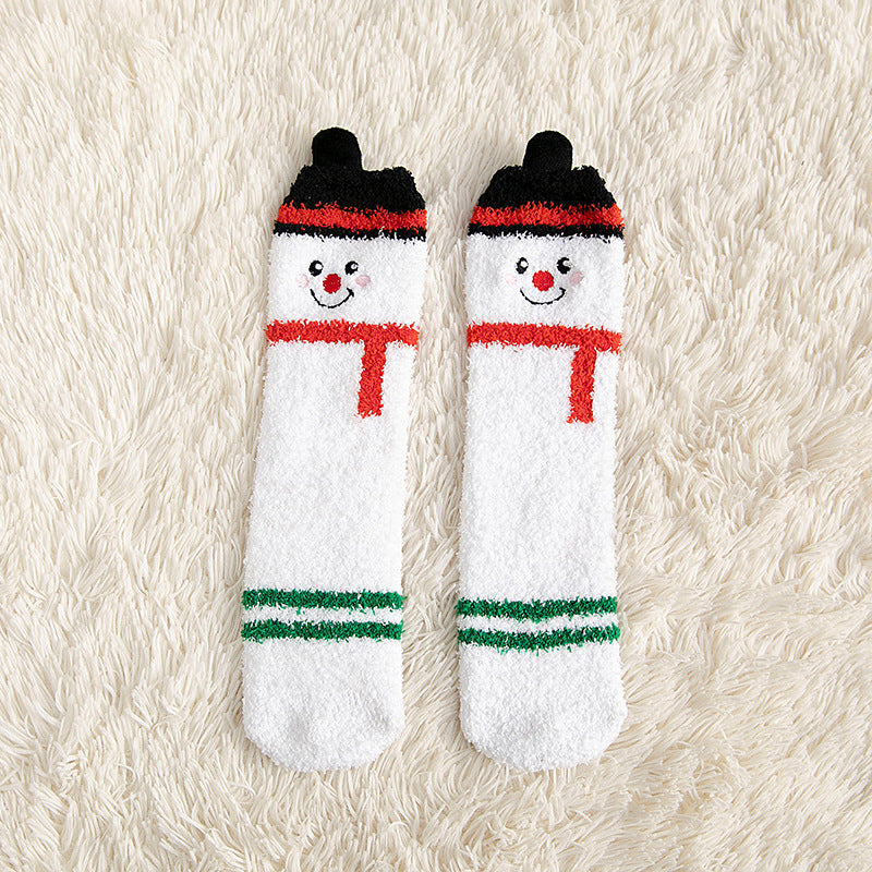 Ultra Soft Fleece Christmas Themed Crew Socks for Kids