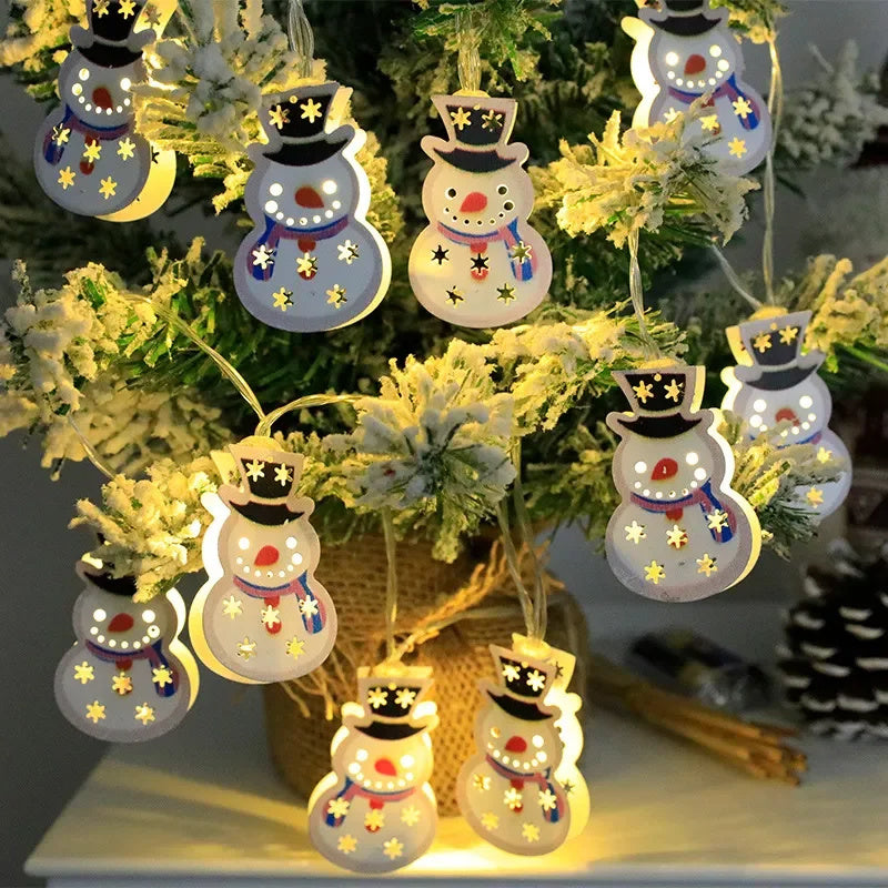 Christmas Themed LED String Lights Hanging Decoration with Christmas Symbols