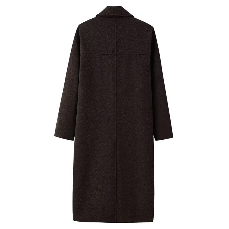 Double-breasted Wool Coat For Women