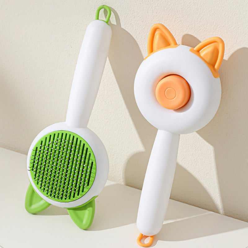 Self Cleaning Pet Hair Remover Brush For Grooming