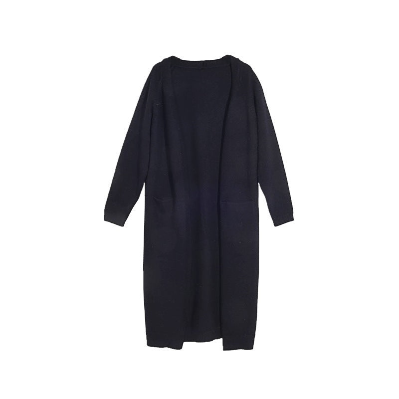 Versatile Long And Loose Thick Knit Cardigan Coat