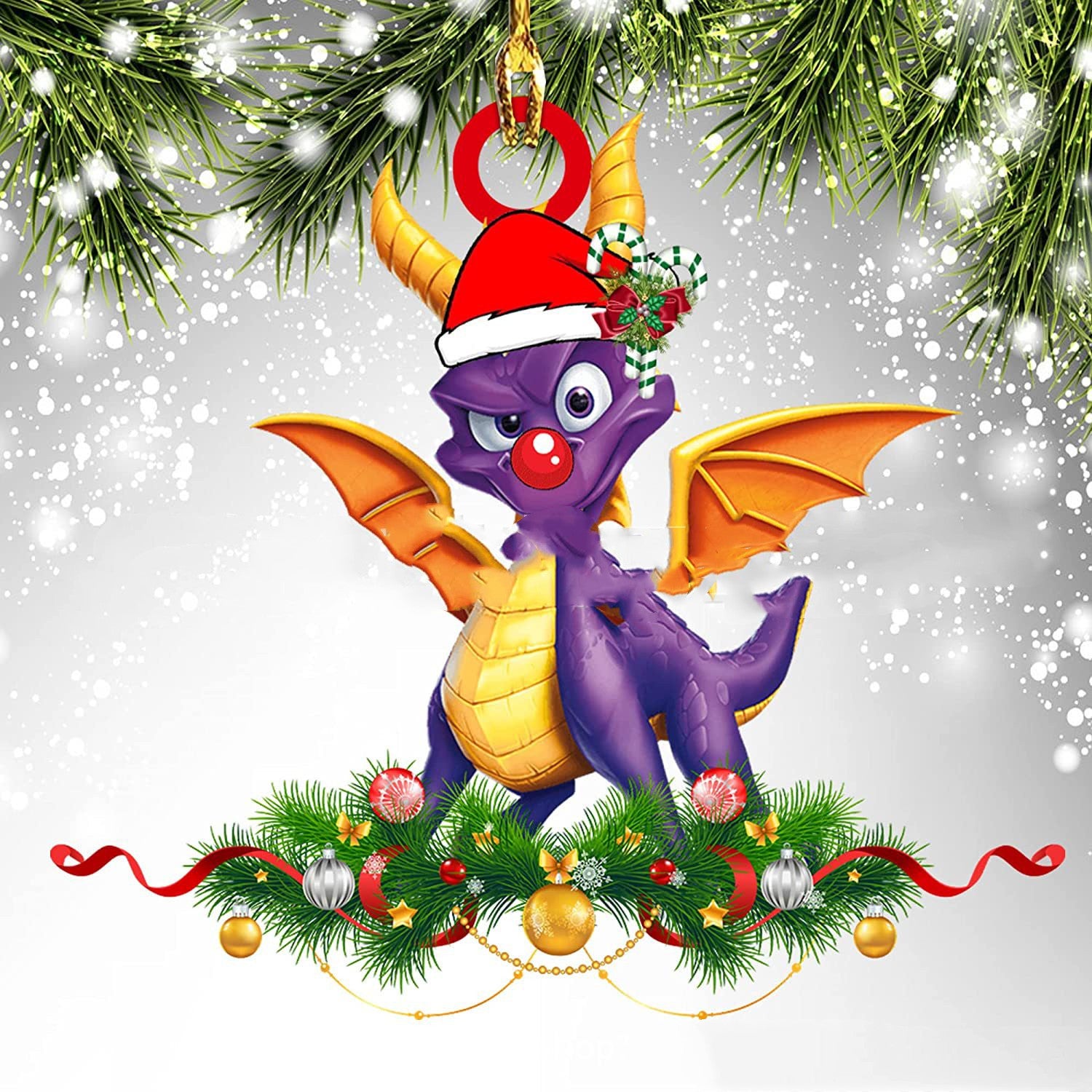 Unique Dragon Themed Hanging Christmas Decorations in Various Designs