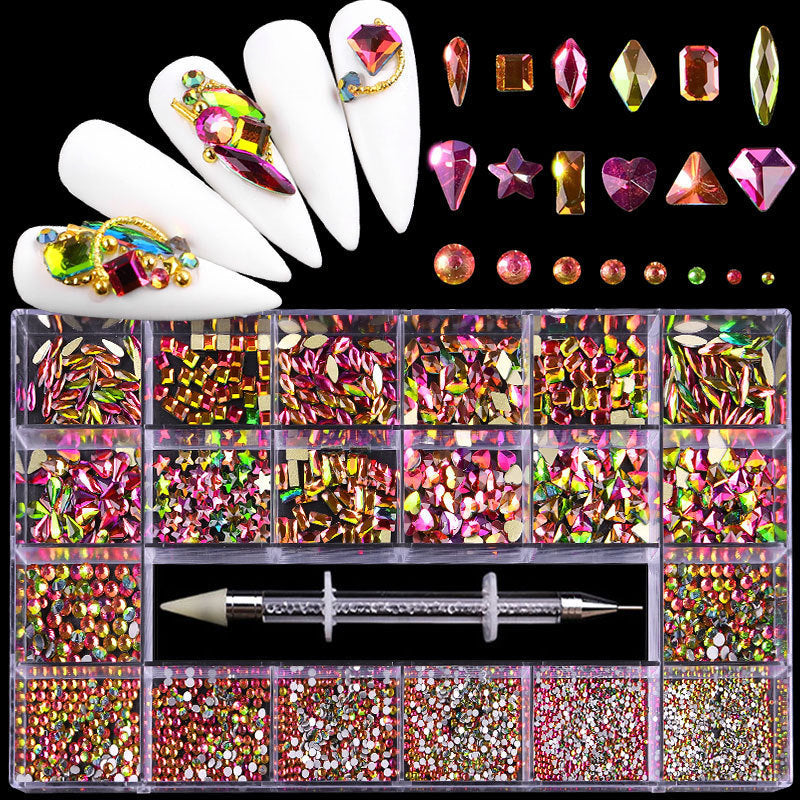 Set of 21 Boxes of Nail Art and 3D Designs