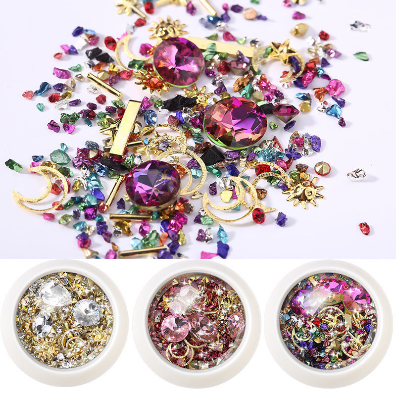 Assorted Nail Art Jewels in Various Colors and Shapes