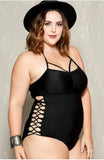 Women's Plus Size One Piece Swimsuit with Side Cutouts