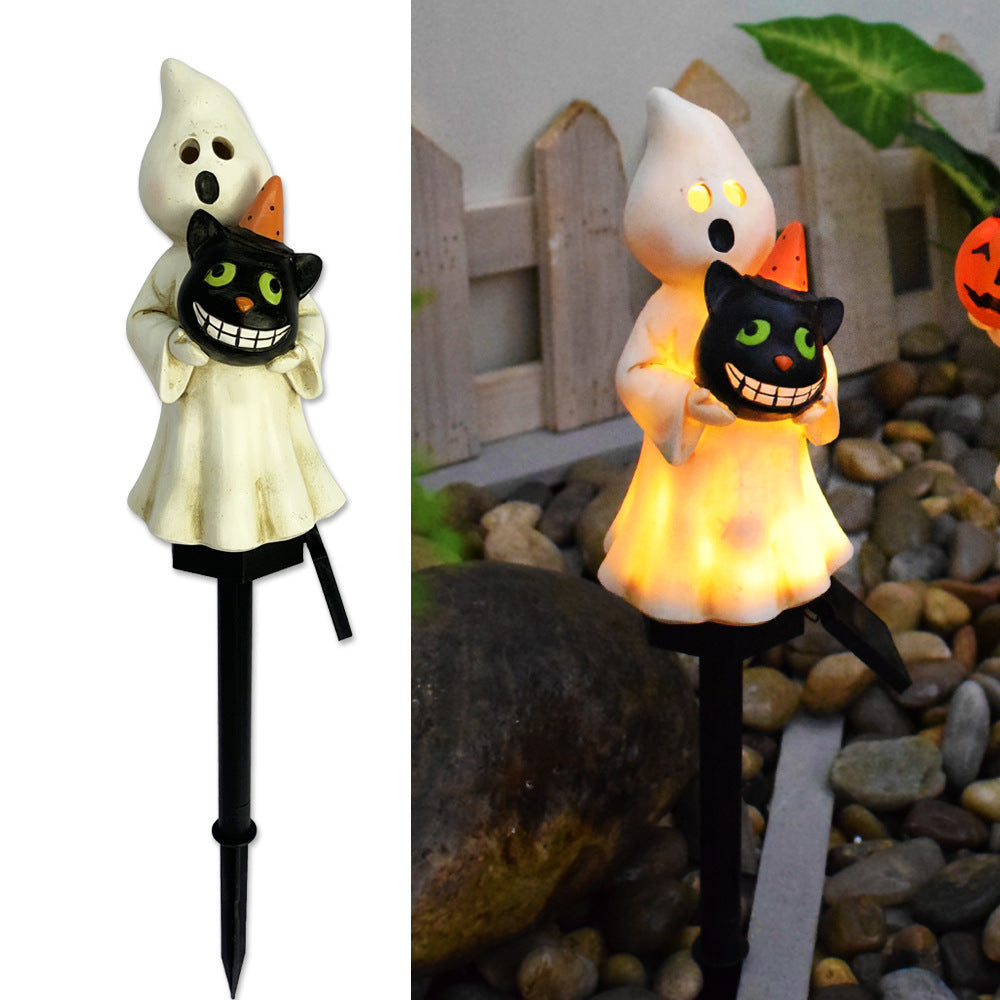 Pumpkin and Witch Hat Halloween Decoration Yard Posts