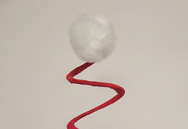 Whimiscal Twirly Minimalist Santa Hat with Puffball