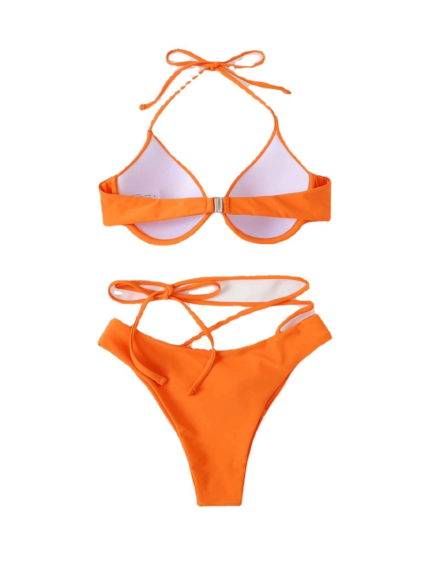 Dames tweedelige strappy bikini set met taille riemen