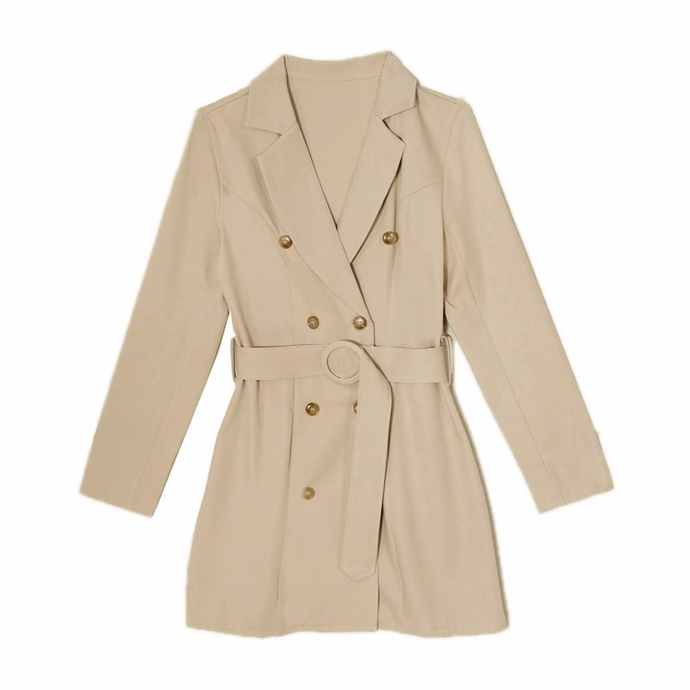 Long Sleeve Suit Double Breasted Waist-tight Elegant Dress