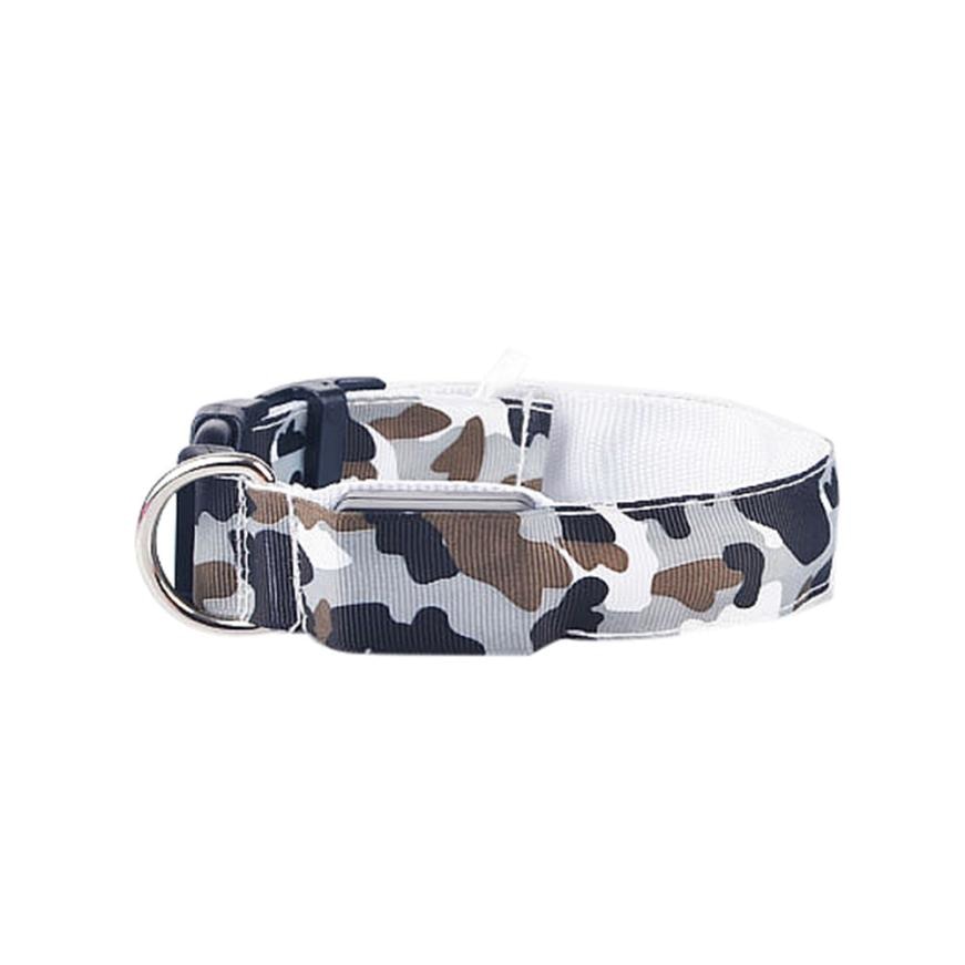 Camouflage Luminous Dog Collar For Night Safety