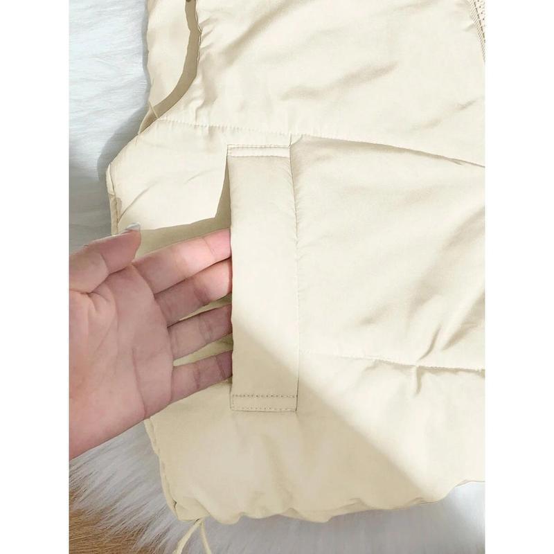 Double-sided Zipper Button Corduroy Drawstring Jacket