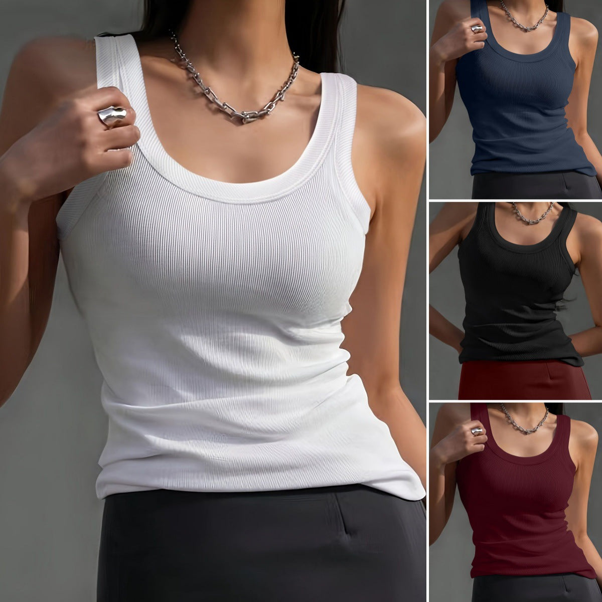 Women's Round-neck Versatile Sleeveless Top