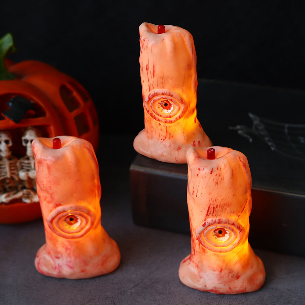 Creepy Eye False Candle with LED Flame and Bloody Exterior-Theone Apparel