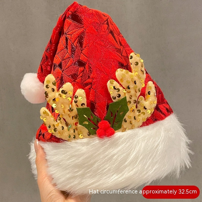 Cute and Festive 3D Christmas Themed Tree and Reindeer Hats-Furry Reindeer Christmas Hat-Theone Apparel
