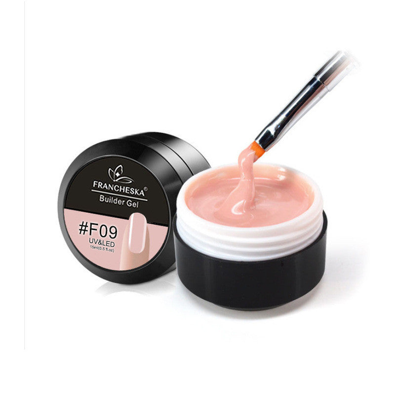 Gel Nail Extensions in Multiple Colors with Pot and Brush-F09-Theone Apparel