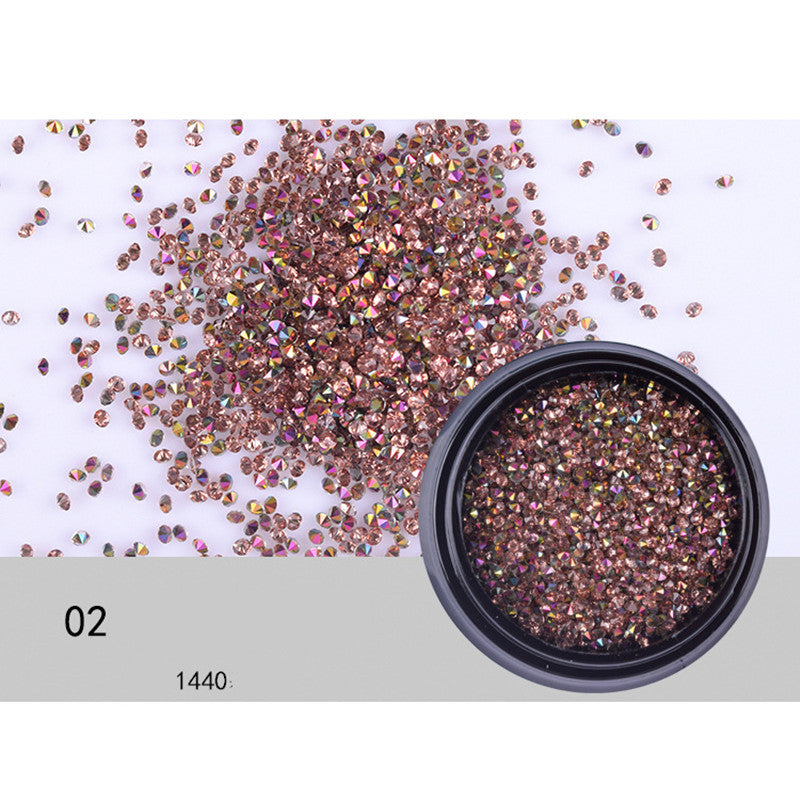 Glittery Bronze and Red Nail Adornments for DIY Nail Polish-Style 02-Theone Apparel