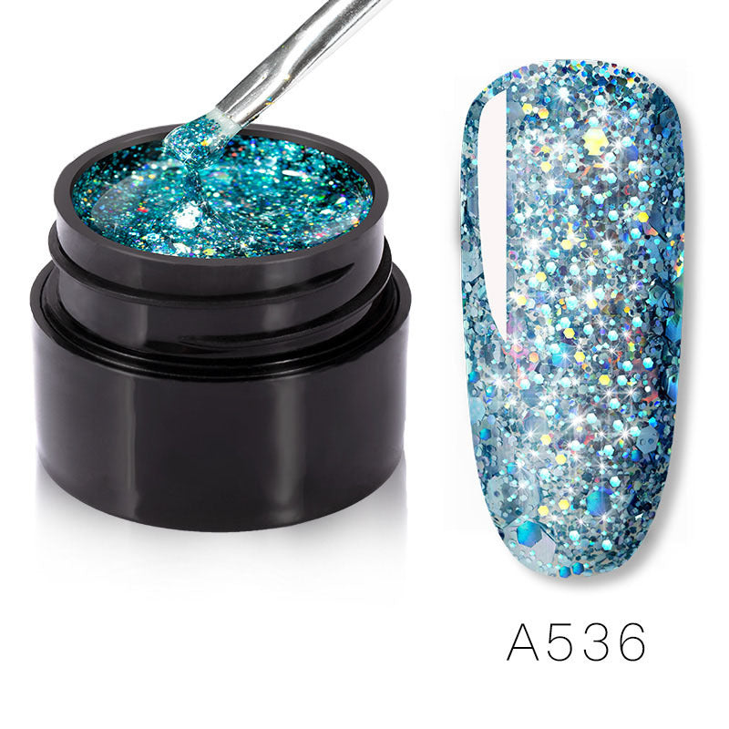 Glittery Sparkles Nail Polish in Multiple Color Combinations-RFA536-Theone Apparel