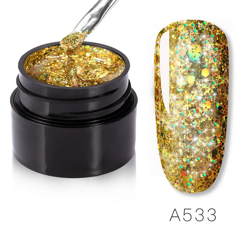Glittery Sparkles Nail Polish in Multiple Color Combinations-RFA533-Theone Apparel