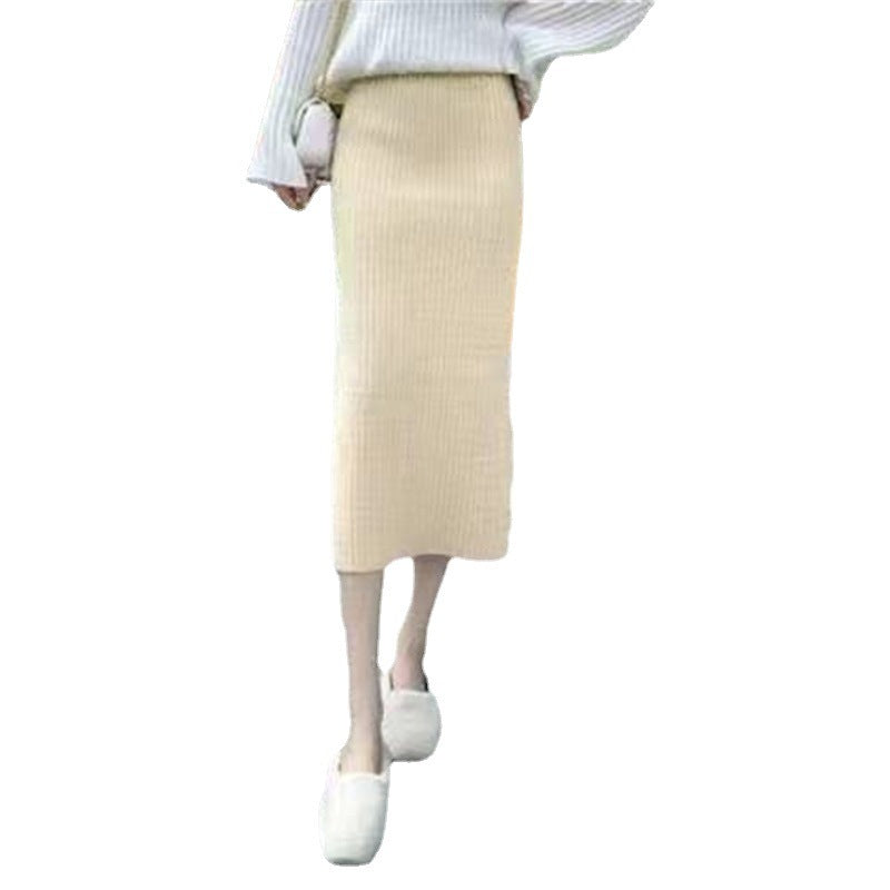 High Waist Straight Sweater Dress For Slimming Comfort-Theone Apparel