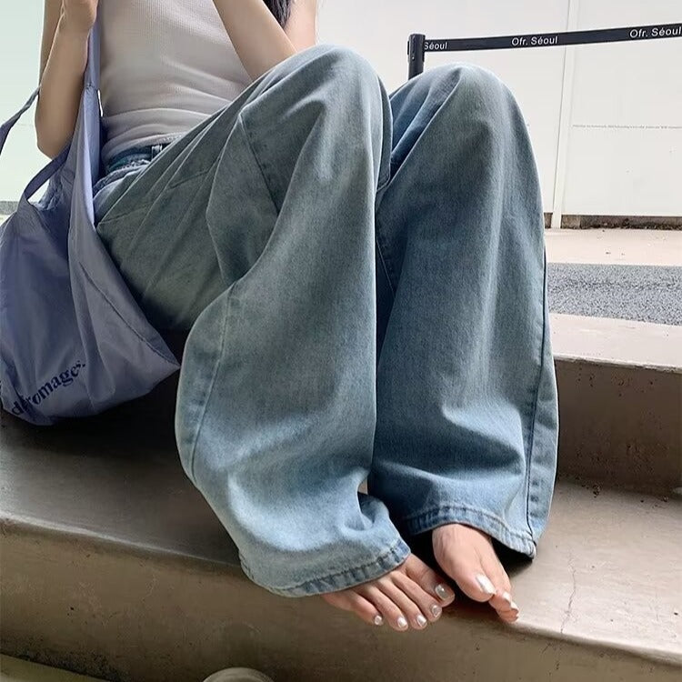 Plus-Size High-Waist Small Flared Jeans with Relaxed Fit-Theone Apparel