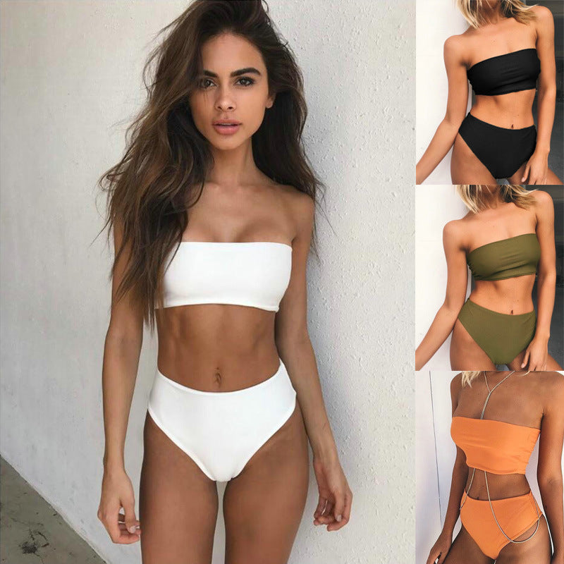 Sexy Two-Piece Tube Top Bikini Set for Ultimate Attraction-Theone Apparel