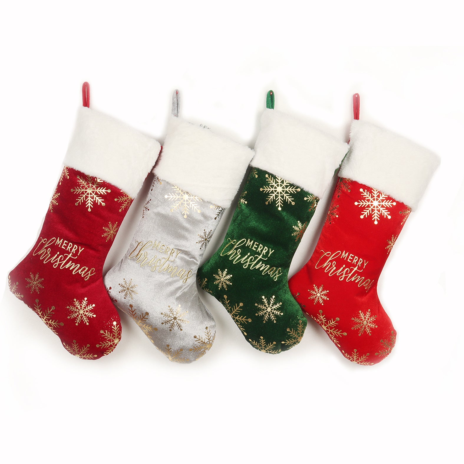 Sophisticated Christmas Stocking with Velvety Material and Soft Cuff-Theone Apparel