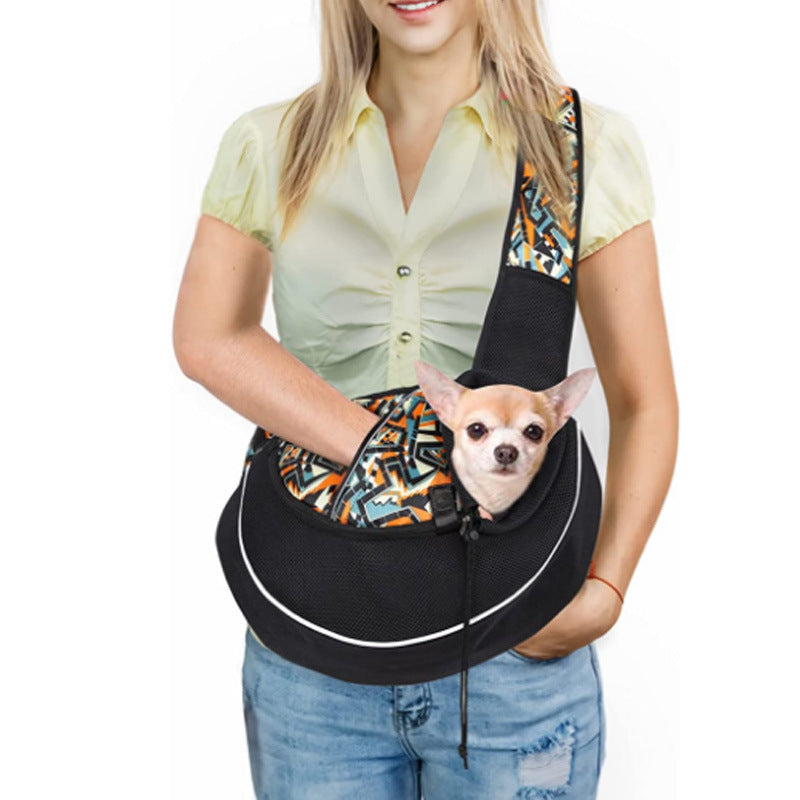 Stylish Outdoor Crossbody Pet Carrier Bag For Dogs And Cats-Orange-Theone Apparel