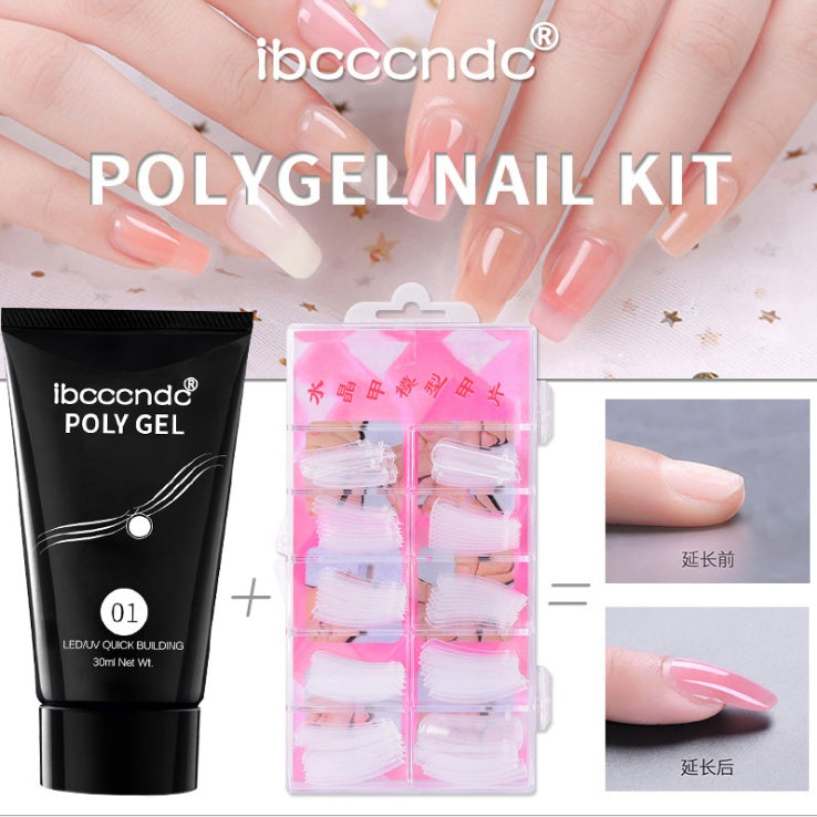 Transparent Nail Extension Poly Gel 100 Piece Set-Theone Apparel