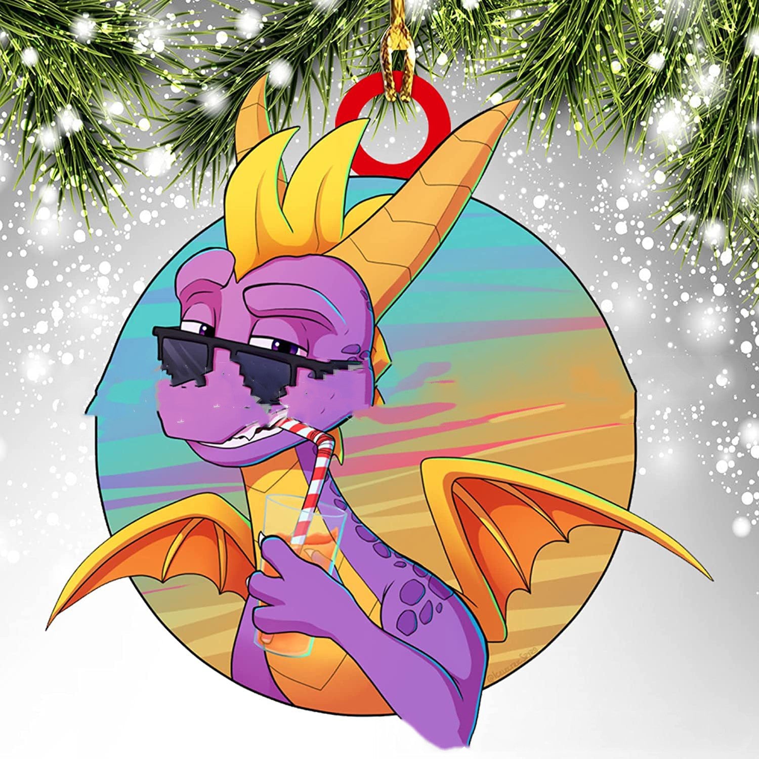Unique Dragon Themed Hanging Christmas Decorations in Various Designs-12 Style-Theone Apparel