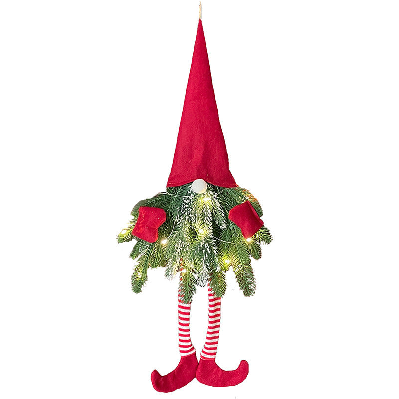 Whimsical Pine Gnome in Santa Hat Christmas Door Hanging Decoration-Theone Apparel
