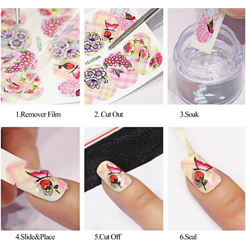 Women's Floral Nail Stickers for Accent Nails and False Nails-Theone Apparel