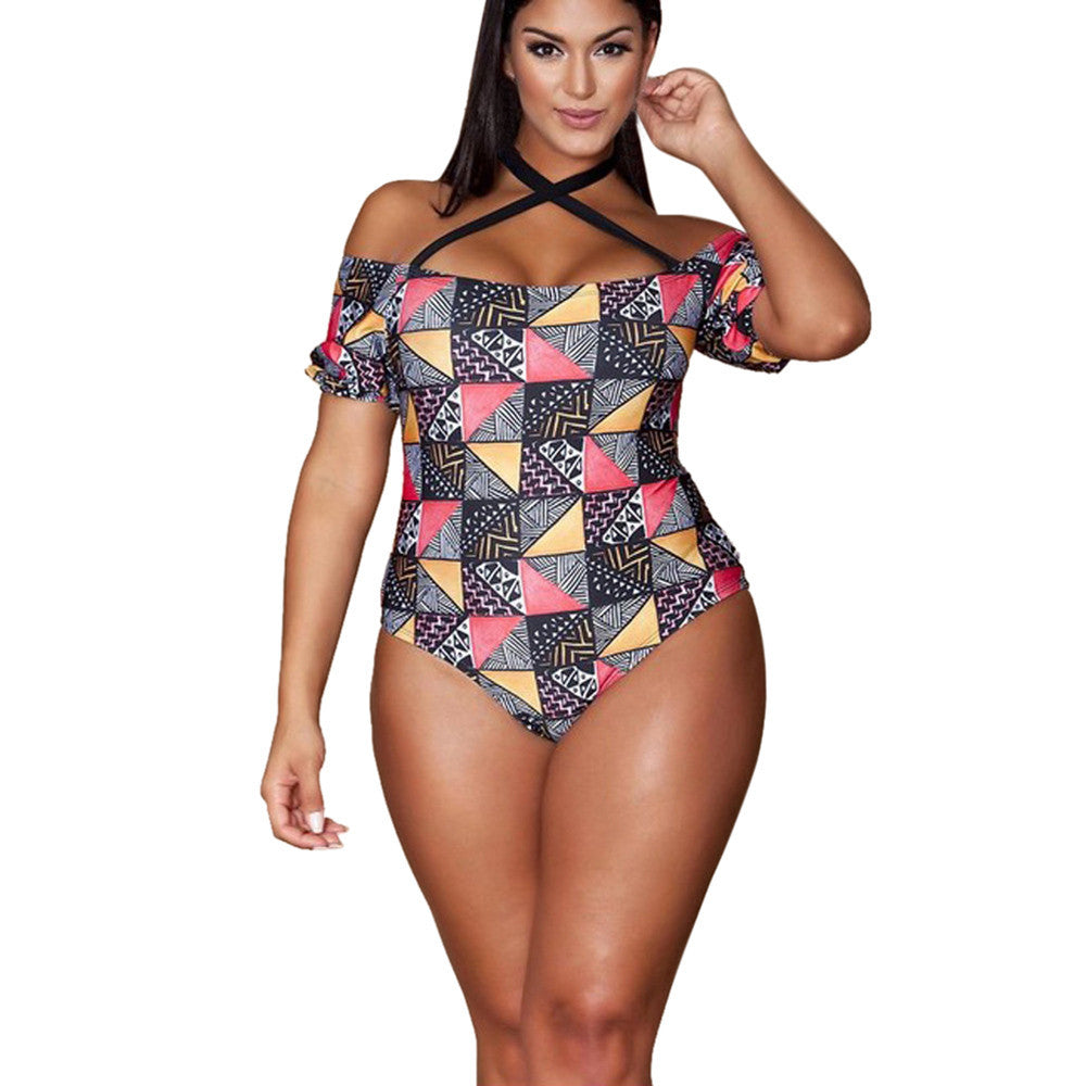 Women's One Piece Black and White Mod Style Swimsuit-Theone Apparel
