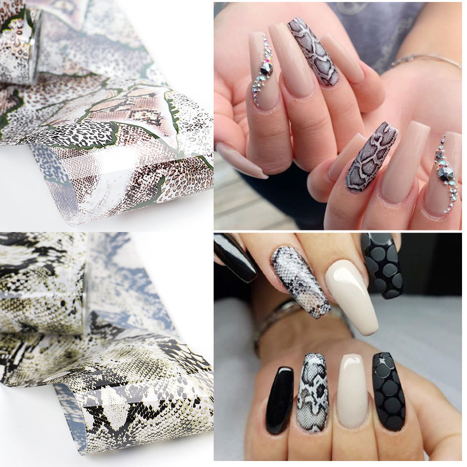 Women's Snake Skin and Natural Pattern Nail Wrap Stickers-Theone Apparel
