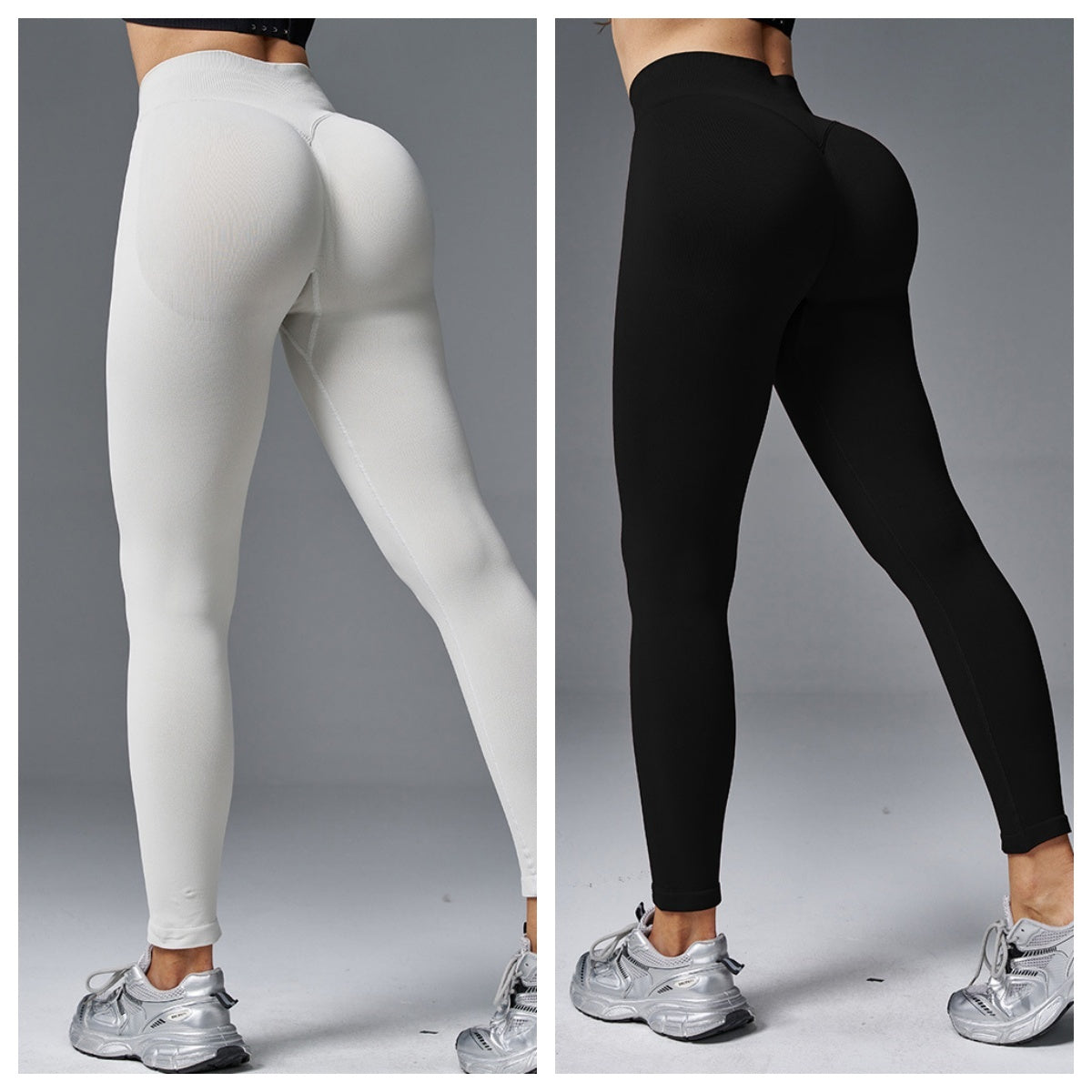 Peach Hip Lift Mid Waist Yoga Pants For Running And Fitness