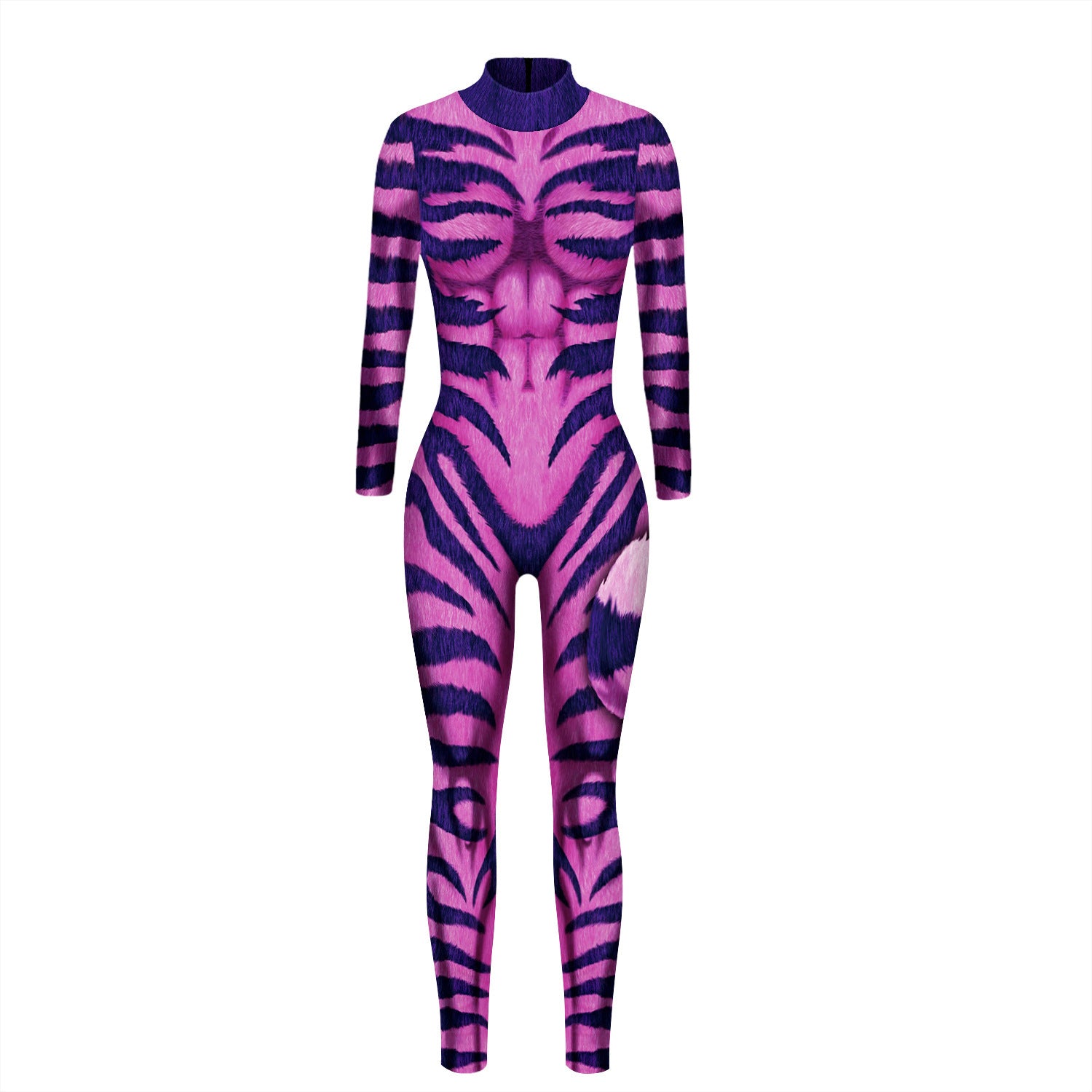 Skeleton Digital Women's Printed Wear Tight Long Sleeve Jumpsuit