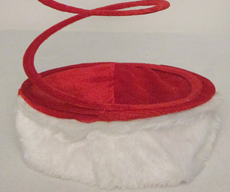 Whimiscal Twirly Minimalist Santa Hat with Puffball