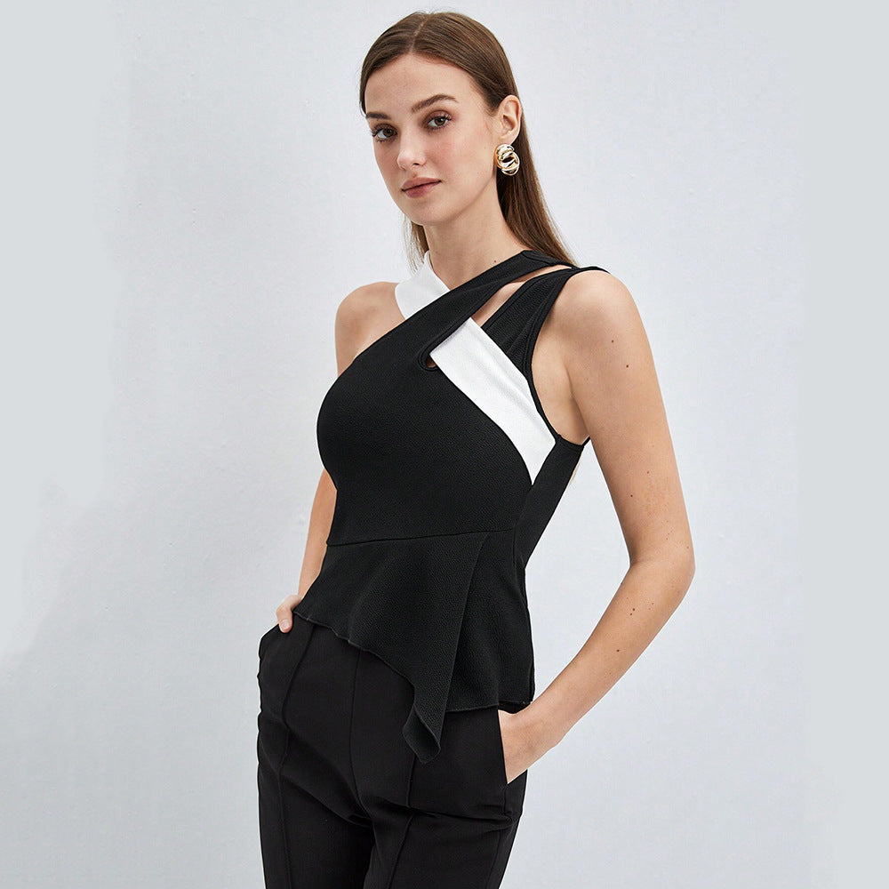 Ladies' Fashion Design Sense Cross Strap Vest